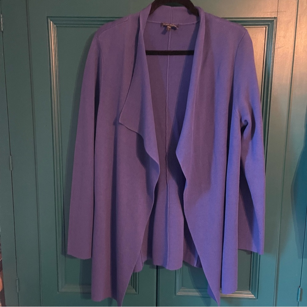 EILEEN FISHER Silk Cotton Cardigan | Women’s Size Large | Cobalt Blue Sweater